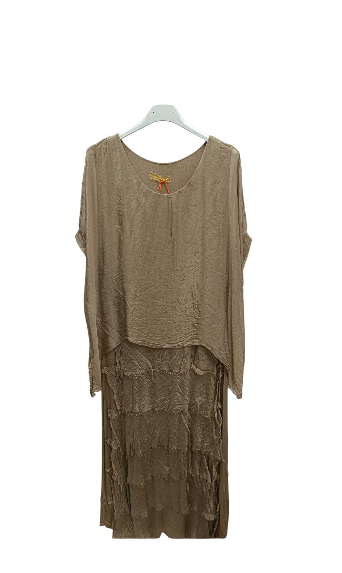 VESTIDO SEDA VOLANTES 