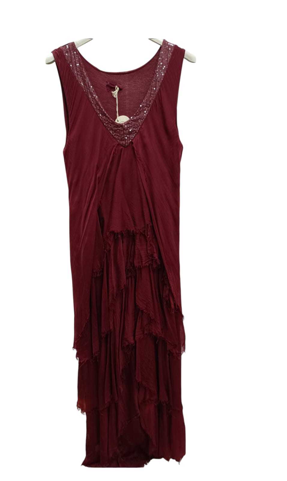 VESTIDO DAVINIA BURDEO SEDA