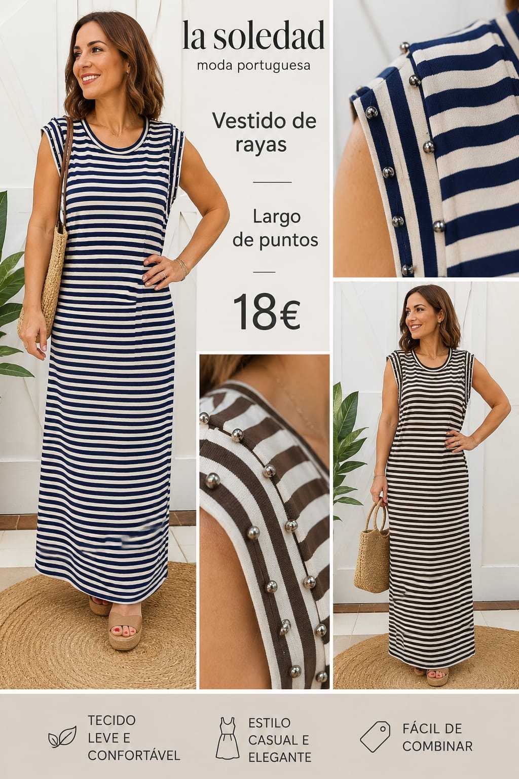 VESTIDO ISA RAYAS 
