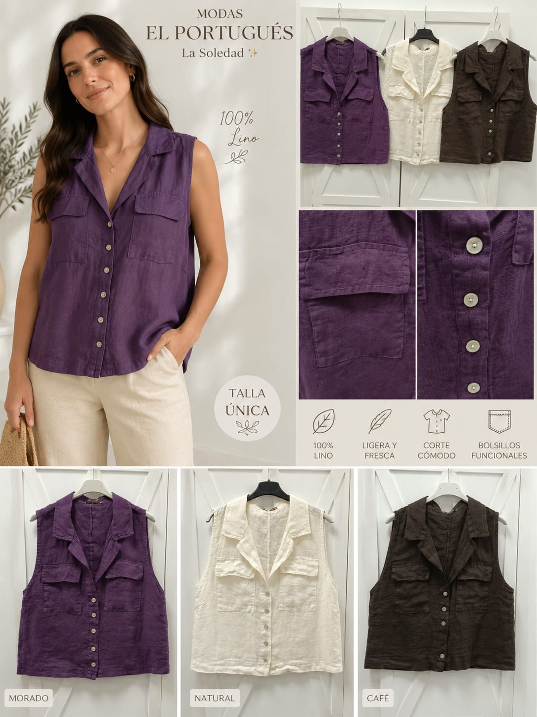 BLUSA ROMA LINO 