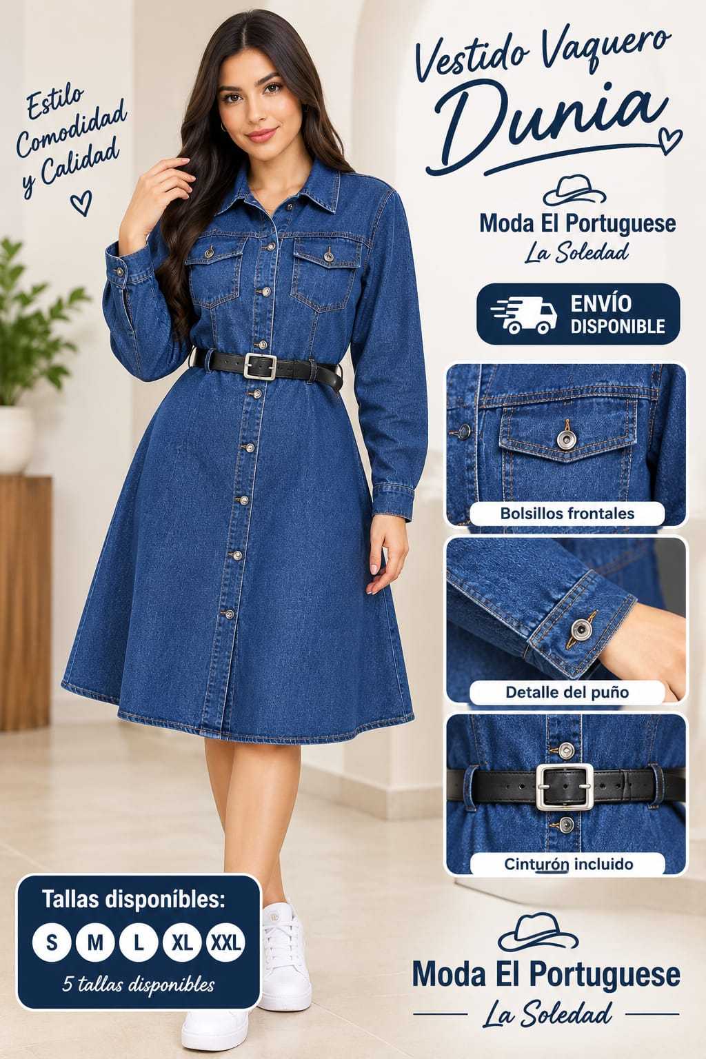 VESTIDO VAQUERO DUNIA 