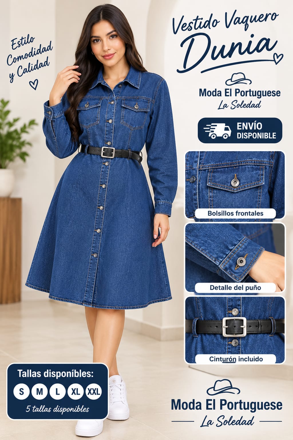 VESTIDO VAQUERO DUNIA 
