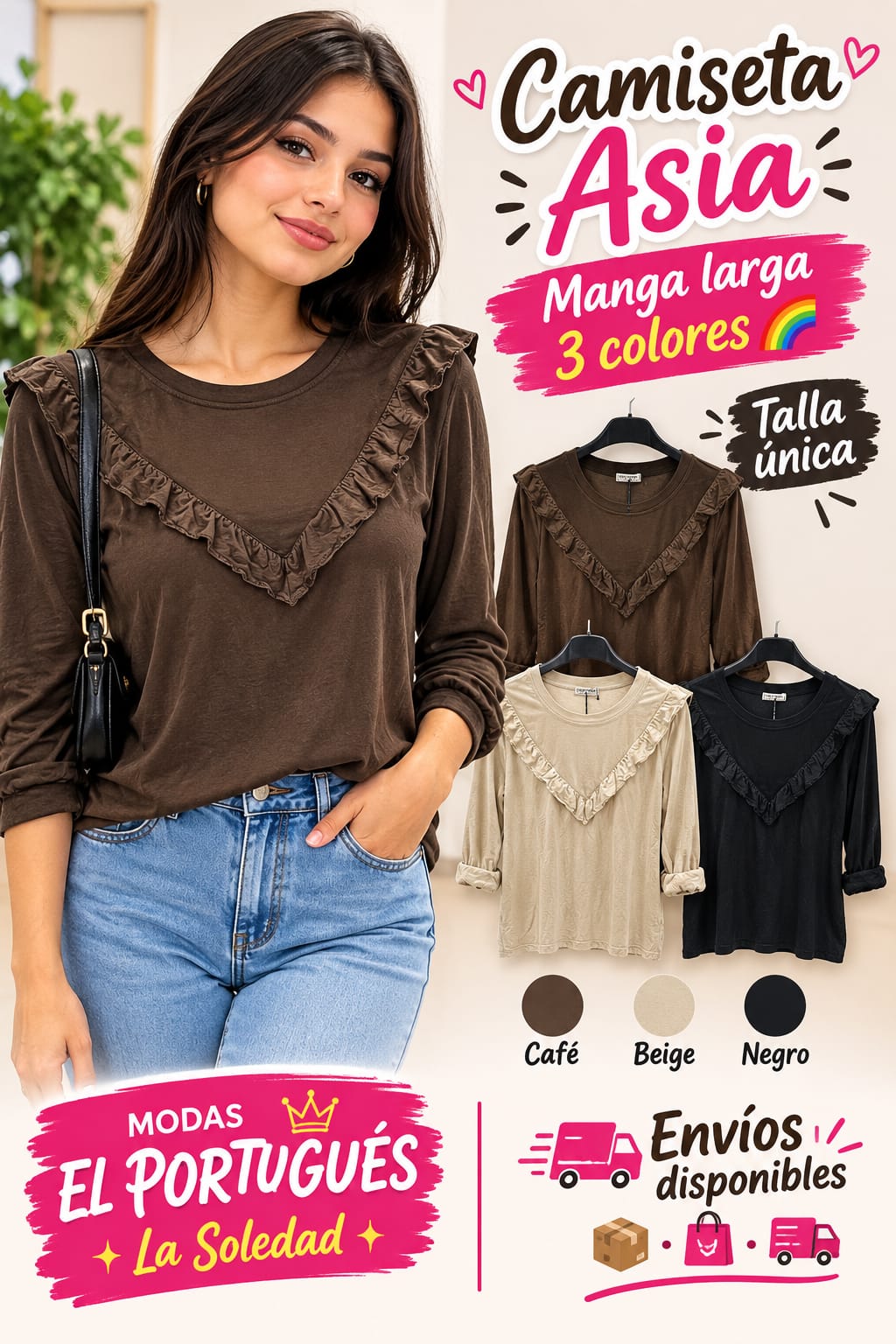 CAMISETA ASIA M/LARGA 