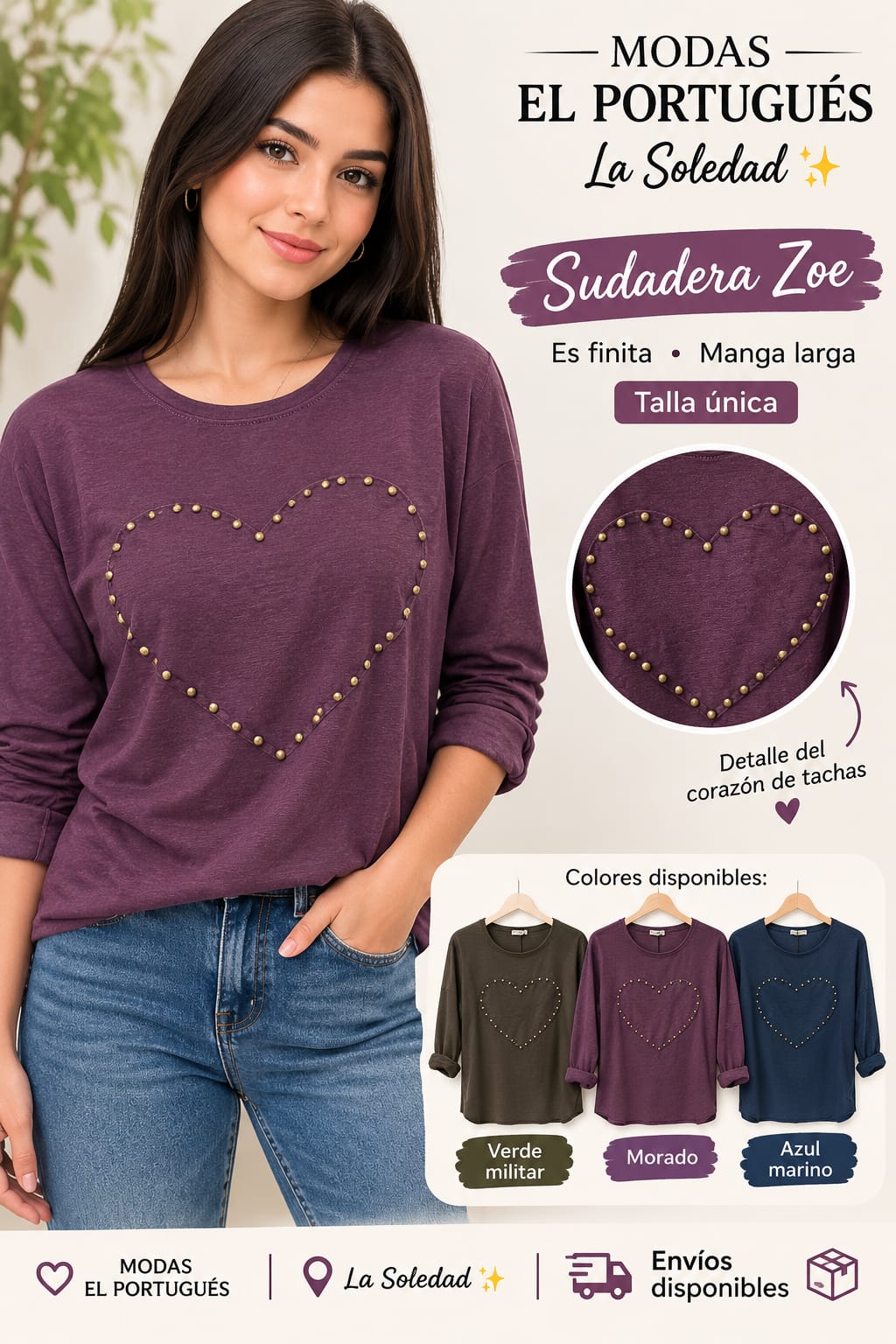 SUDADERA FINA ZOE 
