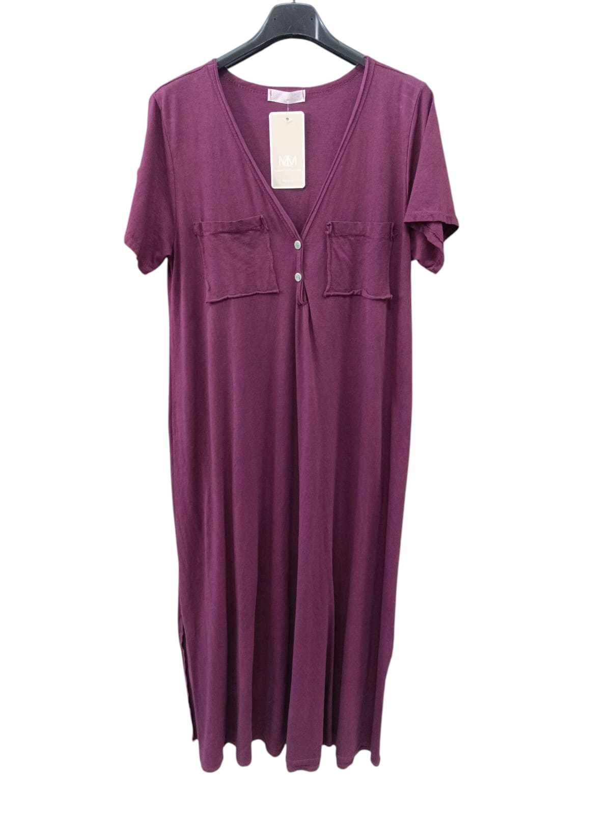 VESTIDO MILAN BURDEO 