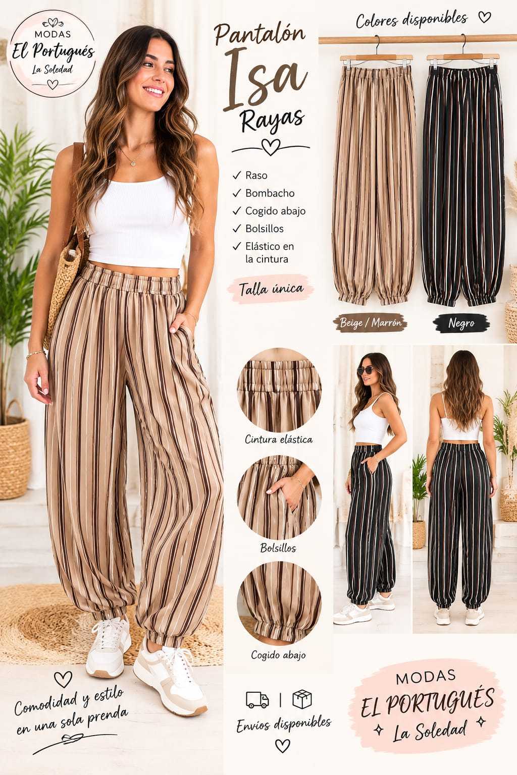 PANTALON ISA RASO 