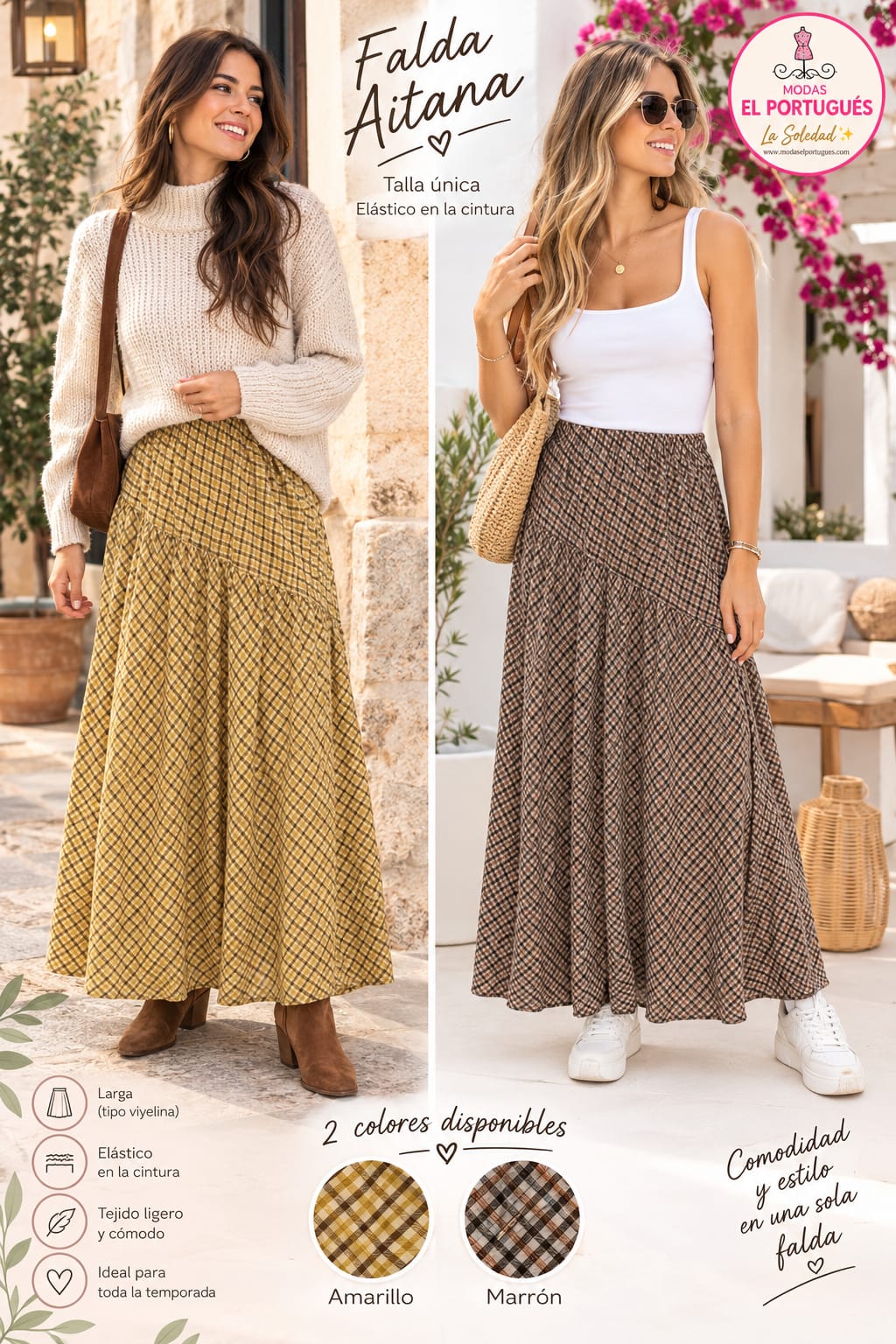 FALDA AITANA CUADRITOS 