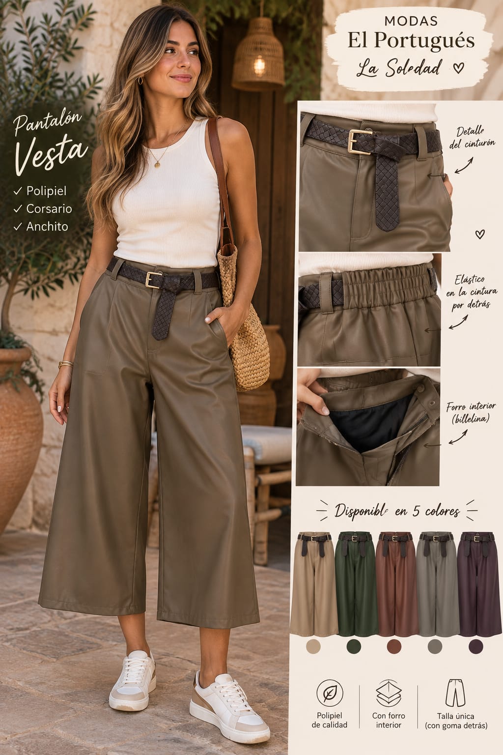 PANTALON VESTA POLIPIEL