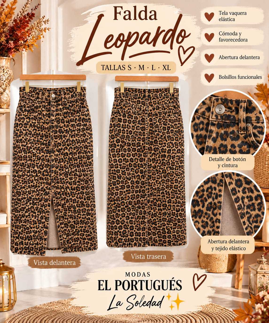 FALDA GERO LEOPARDO 