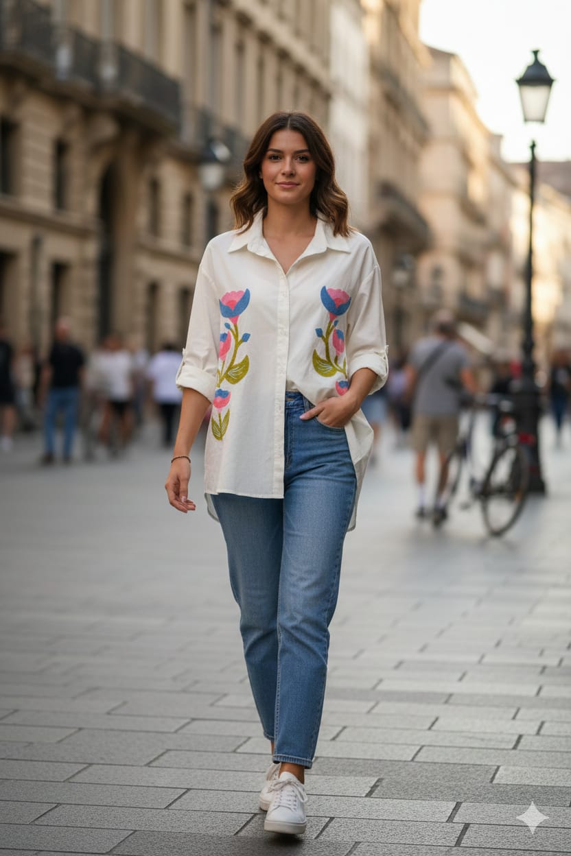 CAMISA NURIA TULIPANES