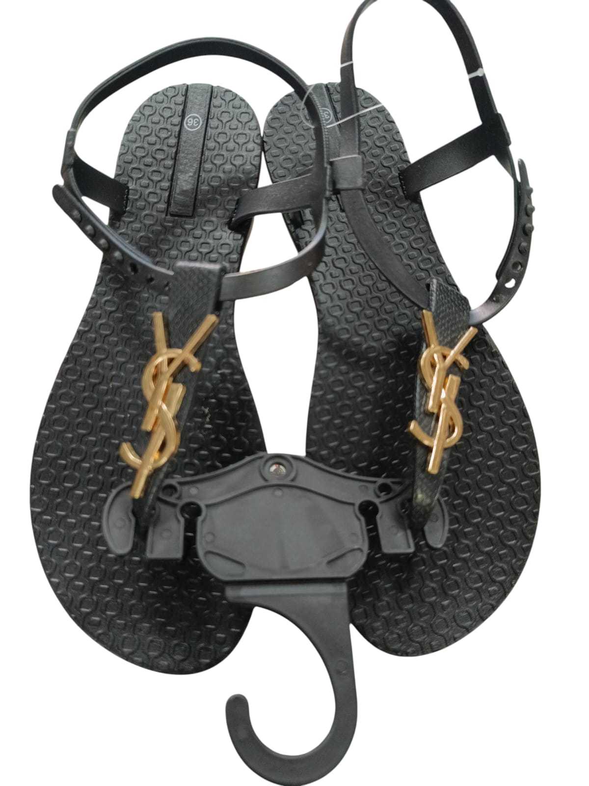 SANDALIA YSL NEGRA 