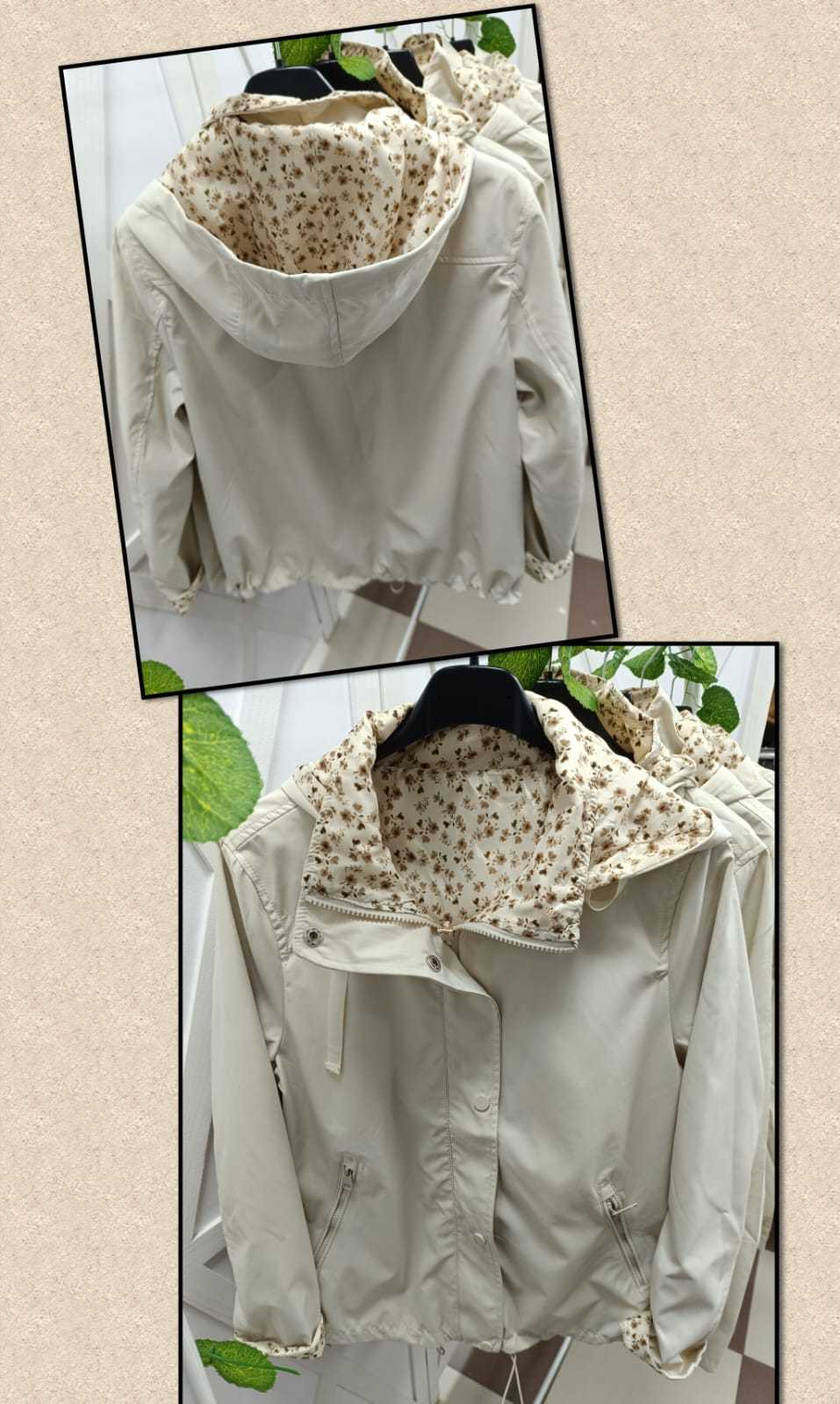PARKA LONETA FORRO FLORECITAS