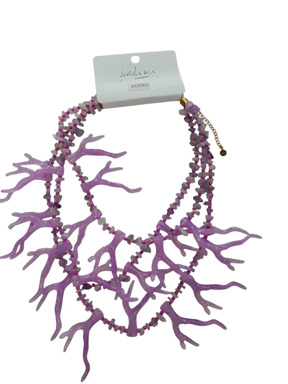 COLLAR CORALES LILA Nº8