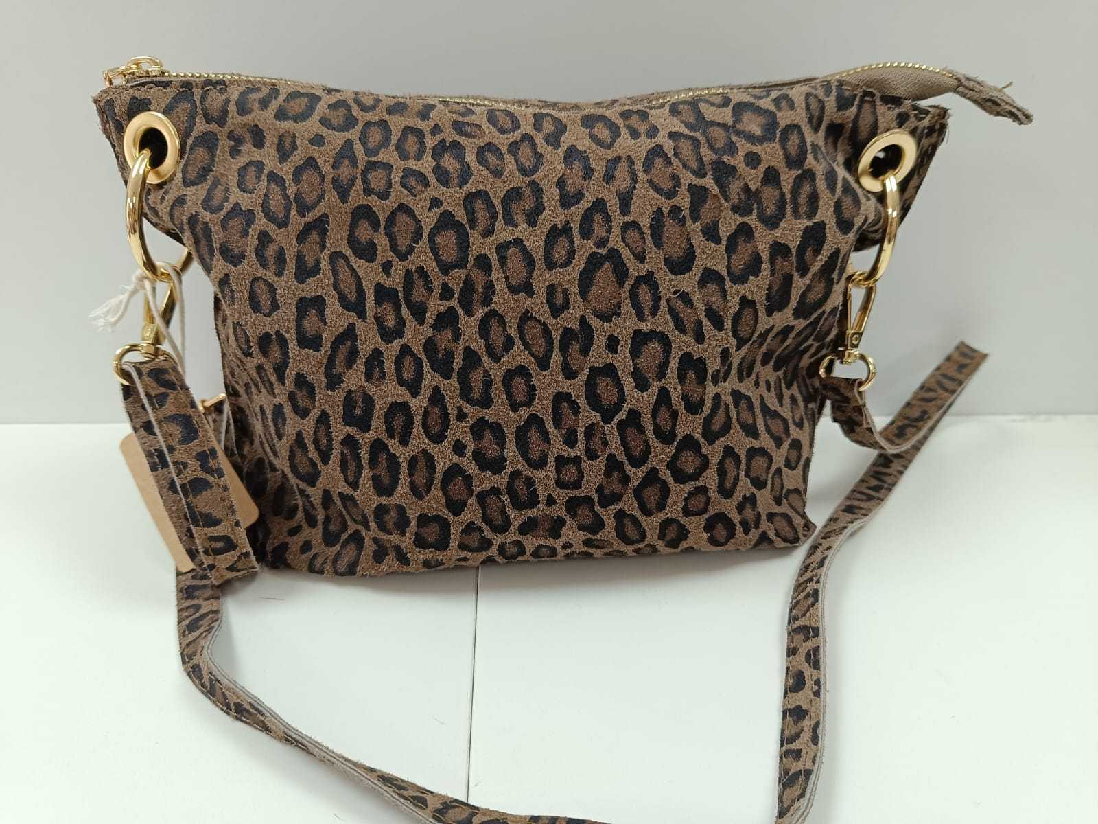 BOLSO PIEL LEOPARDO BANDOLERA