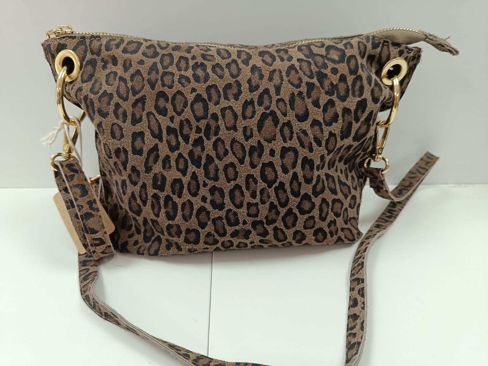 BOLSO PIEL LEOPARDO BANDOLERA