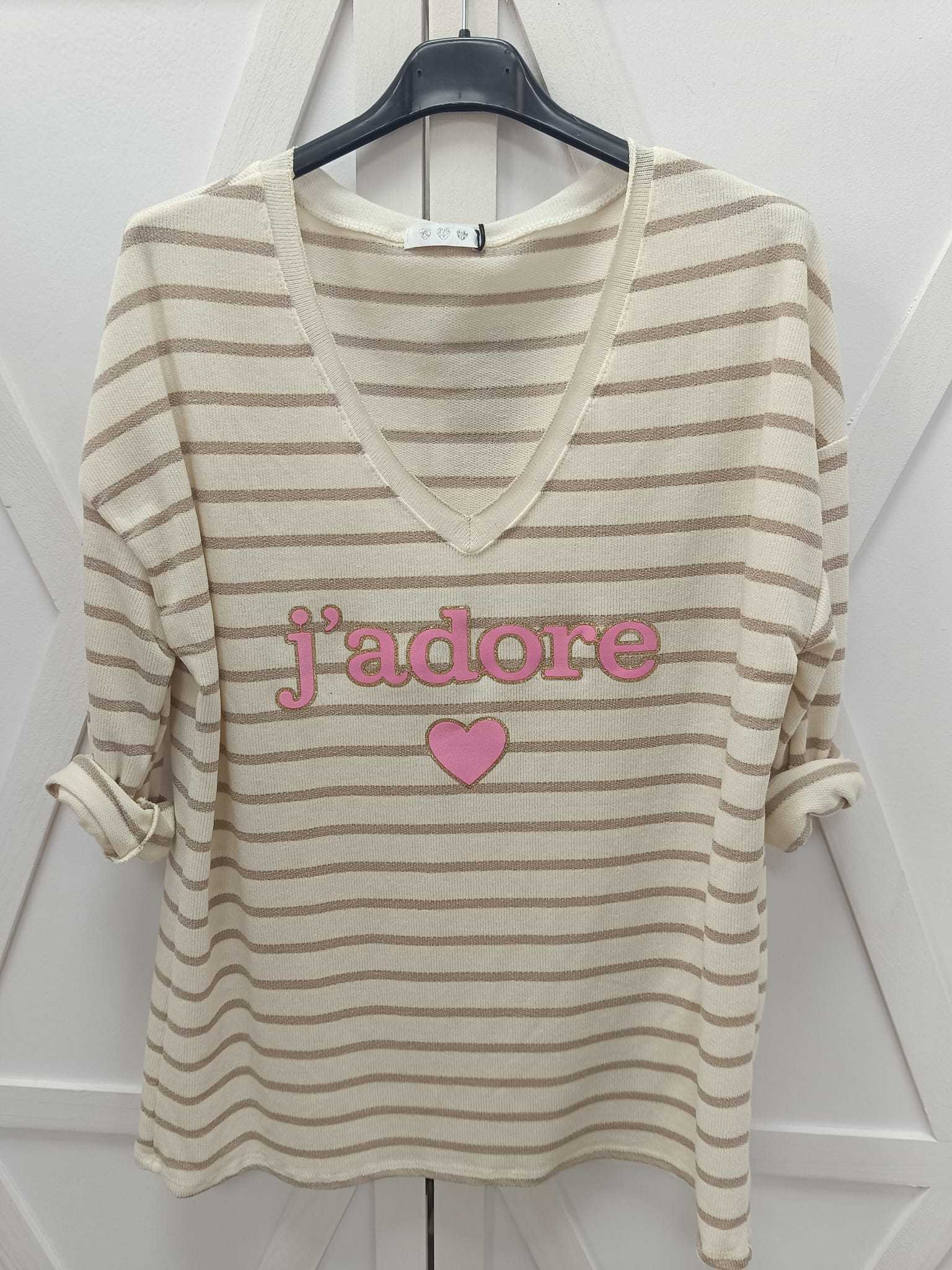 CAMISETA RAYAS J´ADORE