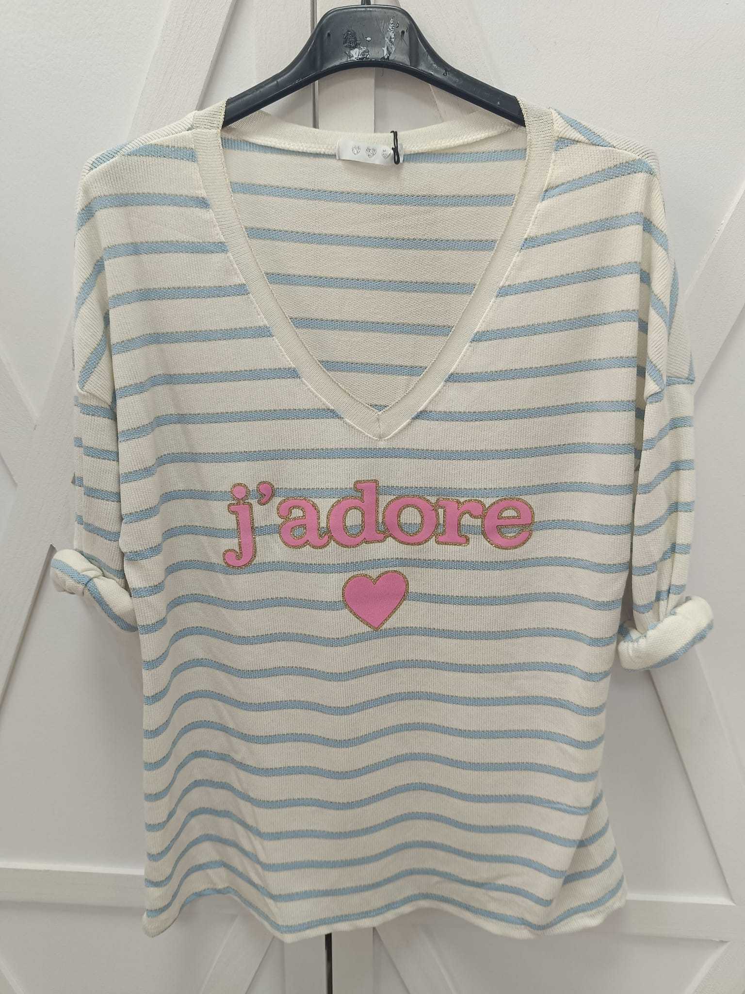 CAMISETA RAYAS J´ADORE