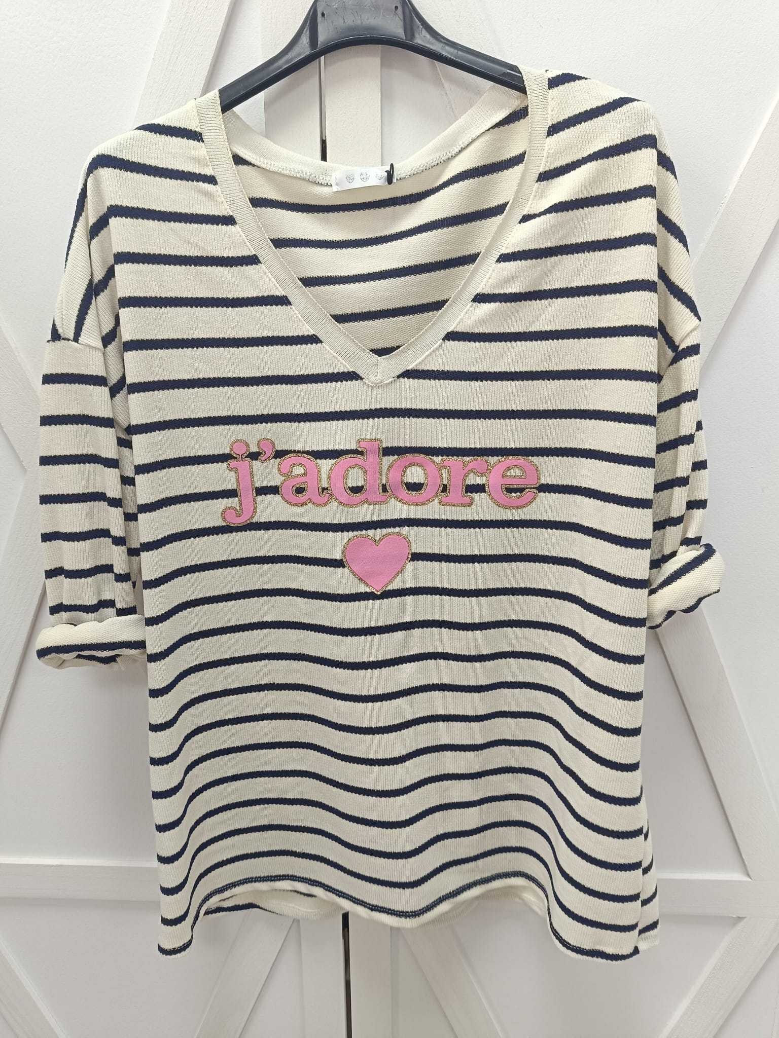 CAMISETA RAYAS J´ADORE