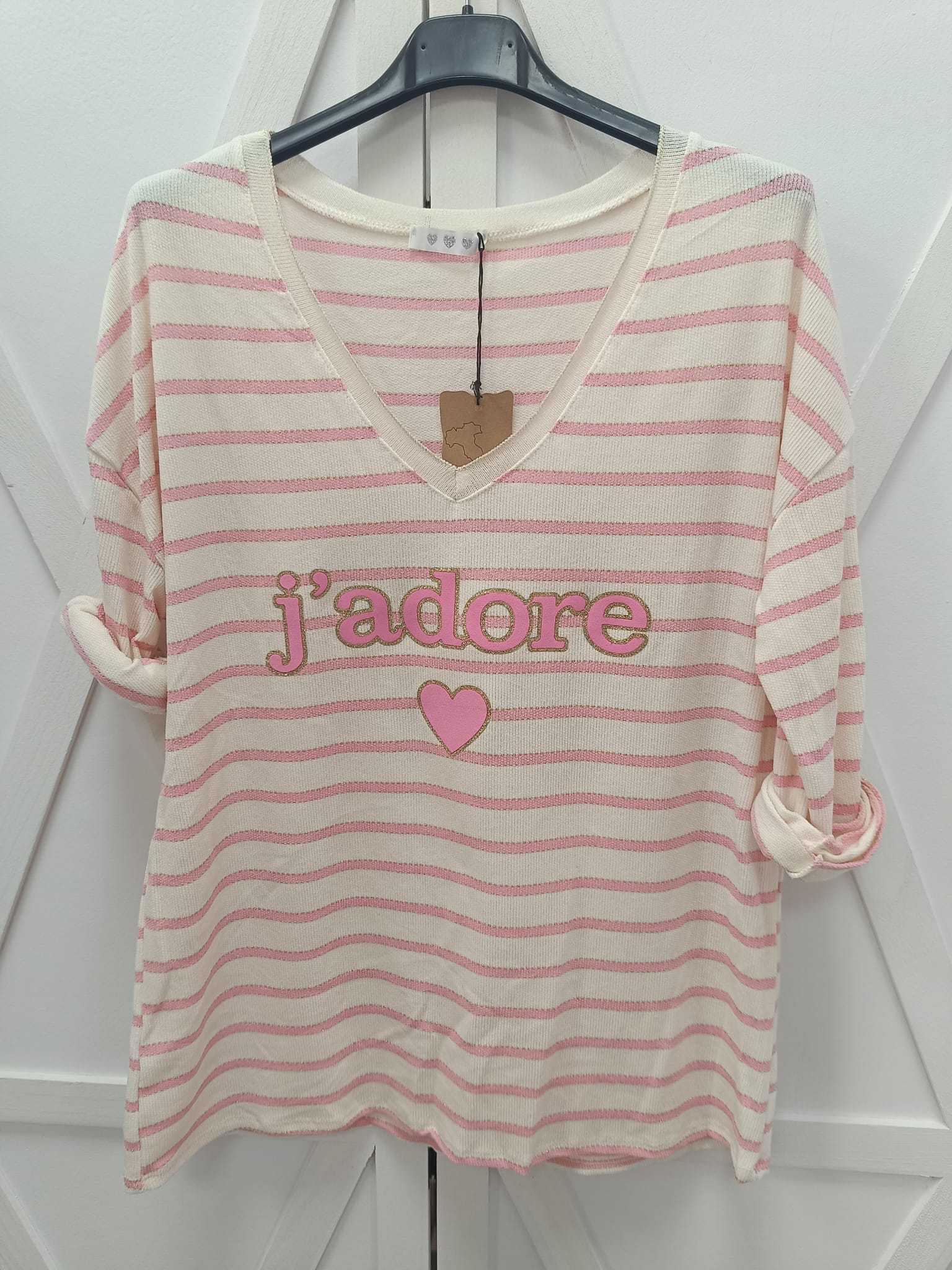 CAMISETA RAYAS J´ADORE