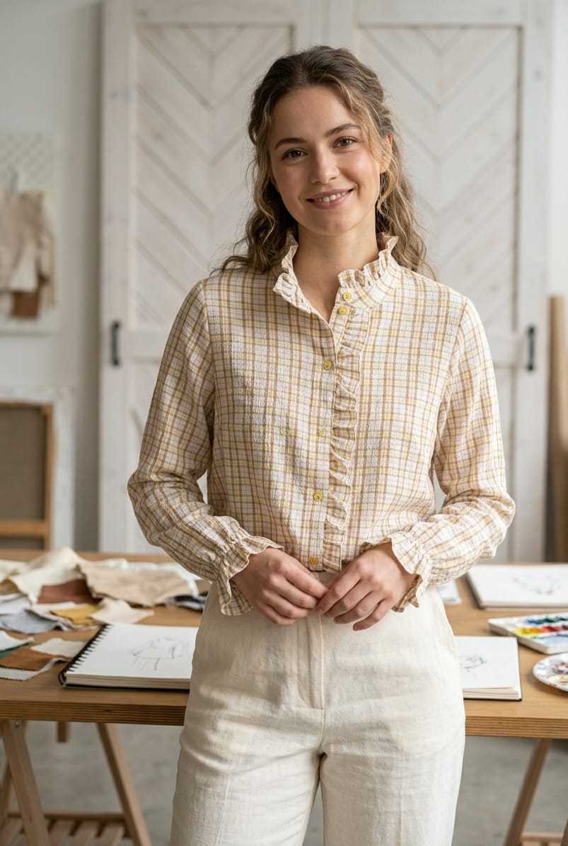 BLUSA LARA CUADRITOS 