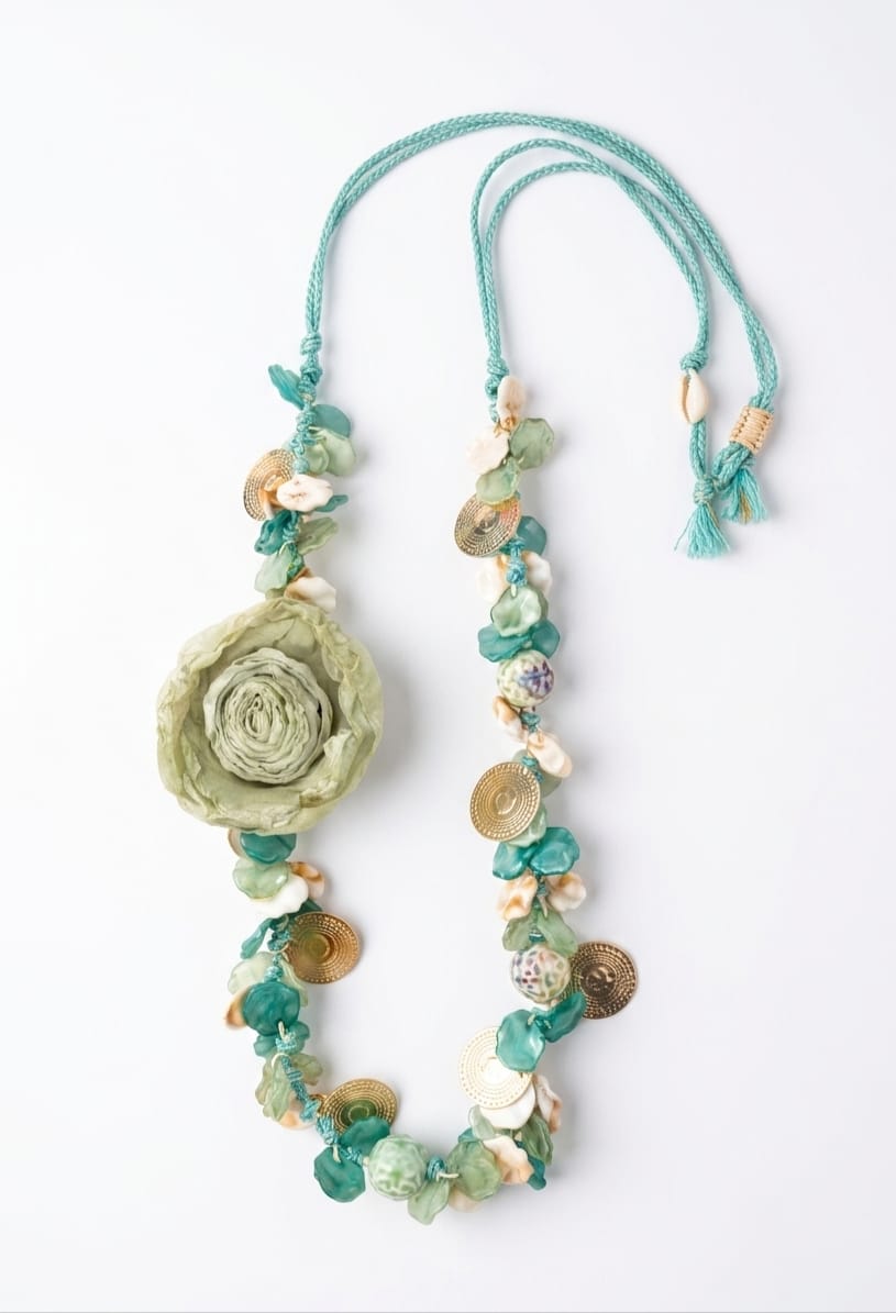 COLLAR FLOR TURQUESA 6