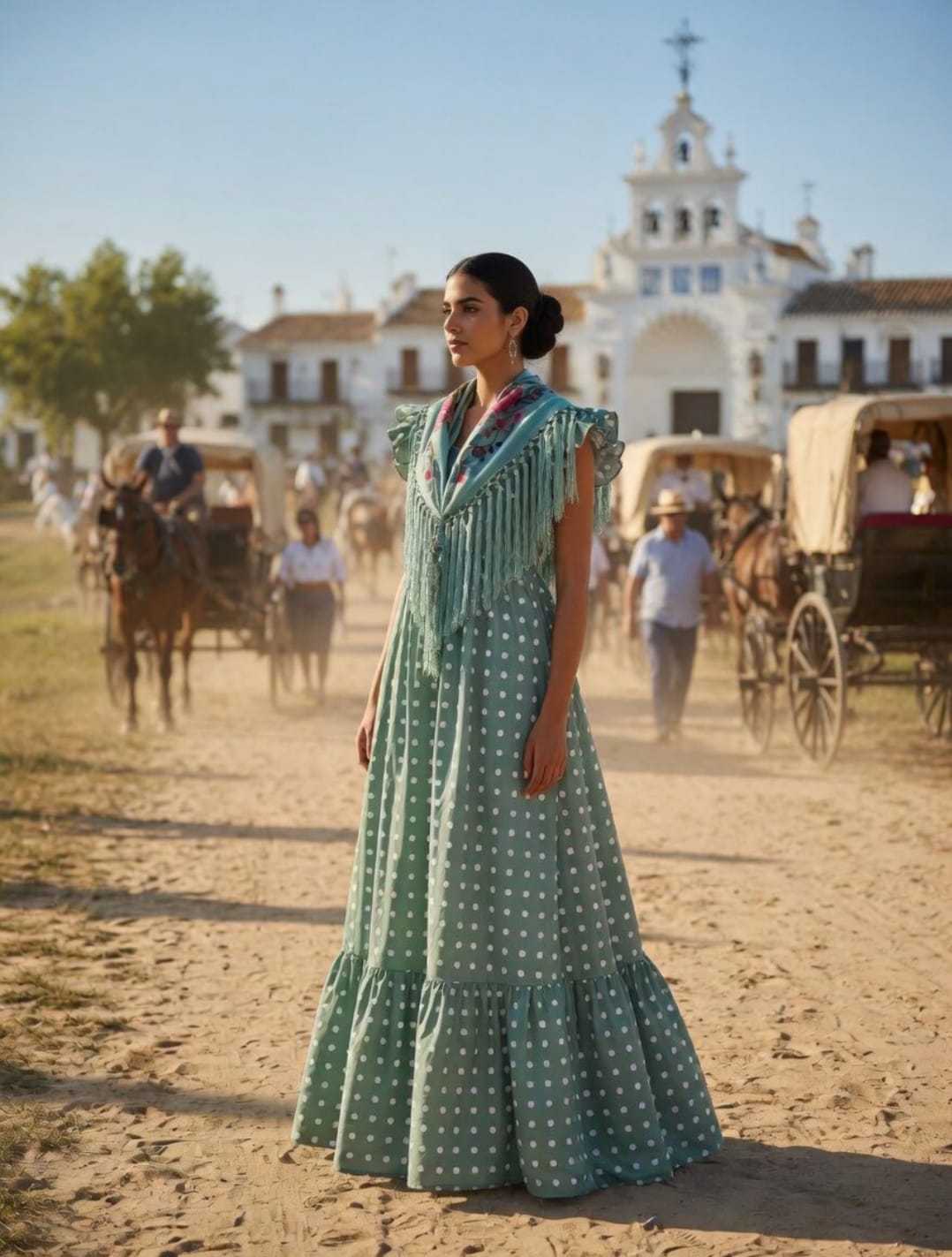 VESTIDO LUNARES TALLA S