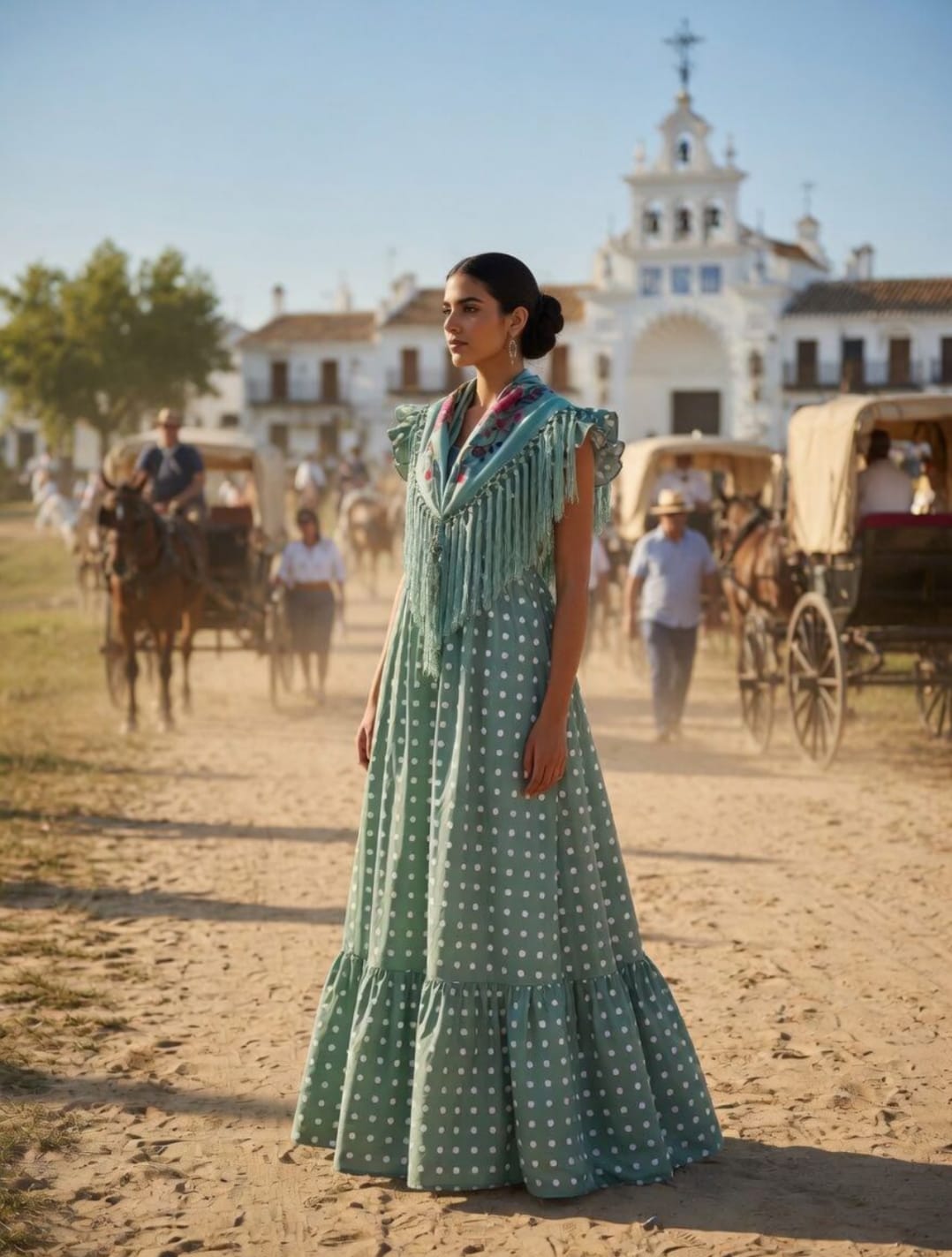 VESTIDO LUNARES TALLA S