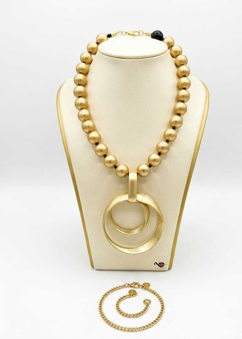 COLLAR BOLAS ORO 