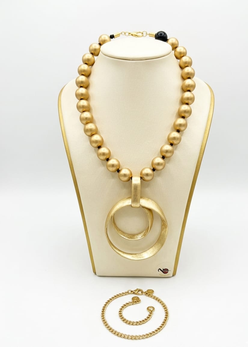 COLLAR BOLAS ORO 