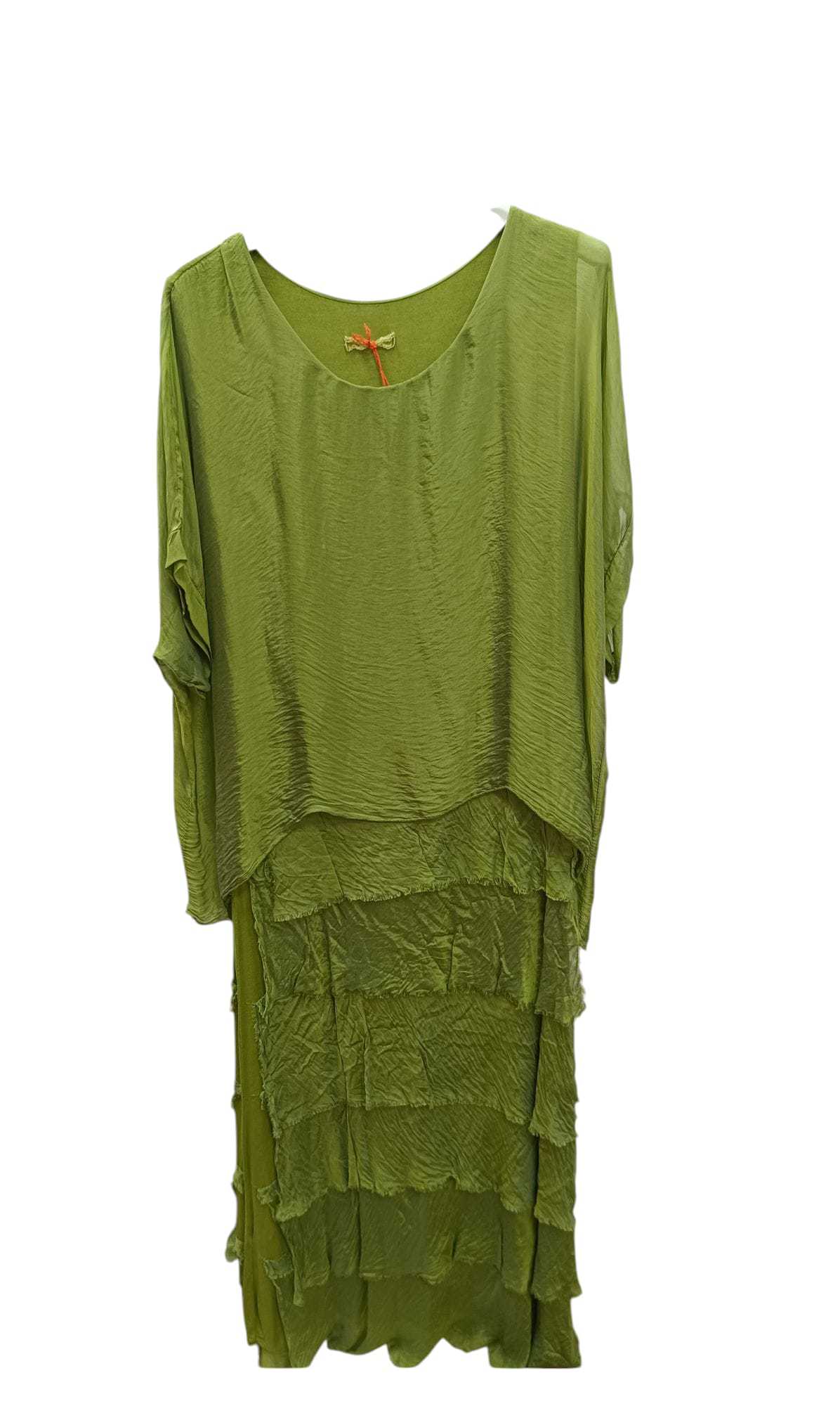 VESTIDO SEDA VOLANTES 