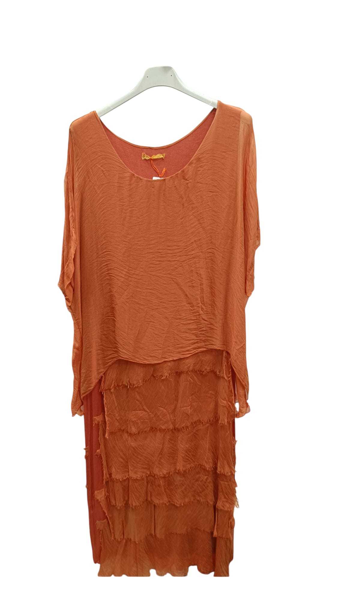 VESTIDO SEDA VOLANTES 